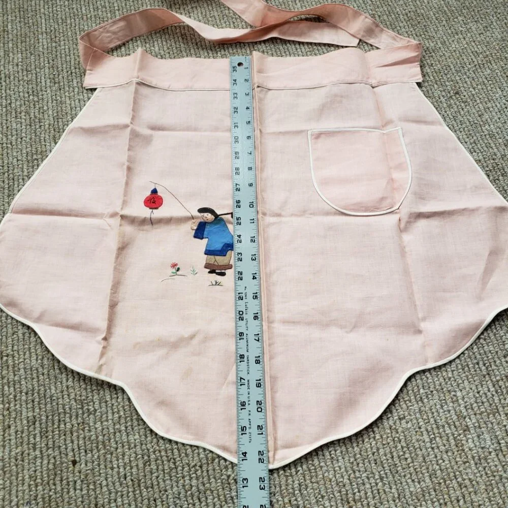 Vtg 50s Hostess Half Apron
